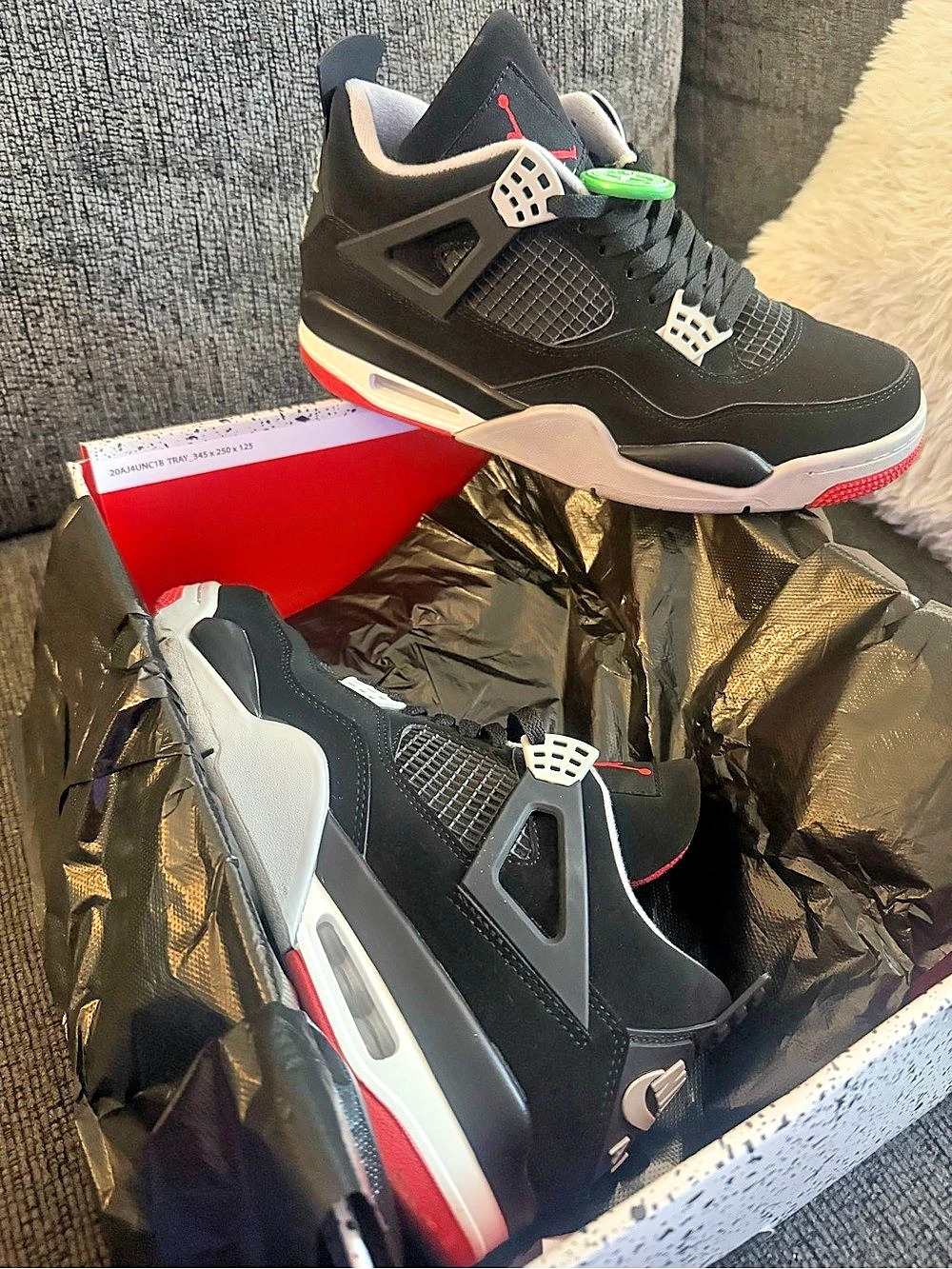 Jordan Air Jordan 4 Retro 'Bred Reimagined' Black & Red Sneakers